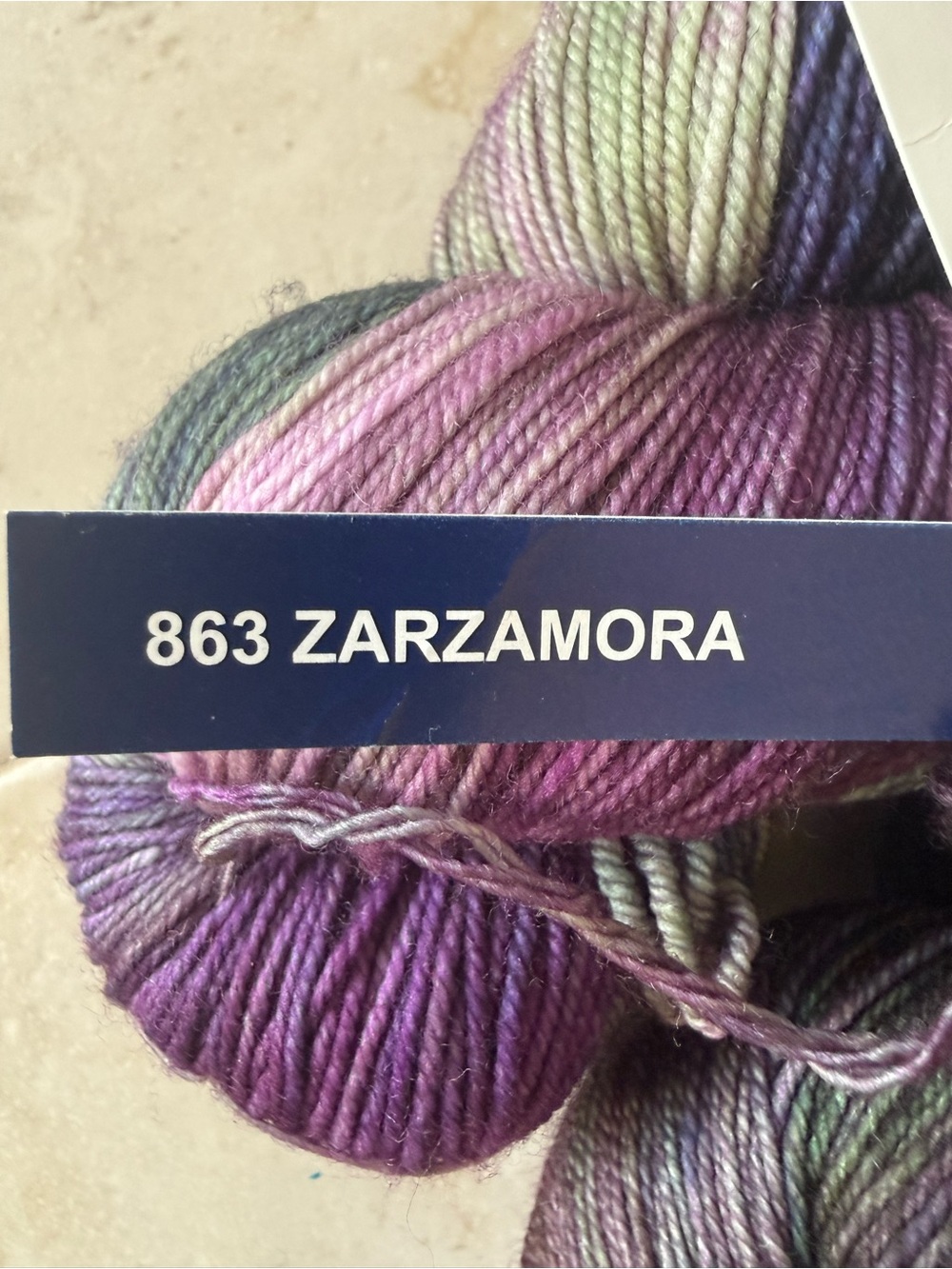 Malabrigo Sock Yarn - Variegated Purple & Green 863 Zarzamora - Picture 3 of 5